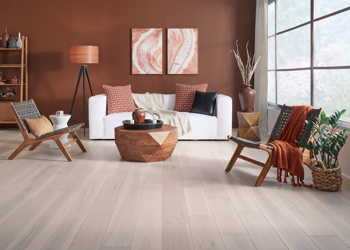 1/2 in. Glacier Creek Hickory Wire Brushed Engineered Hardwood 7.4 in. Wide