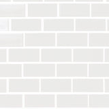 2 in. x 4 in. Vivid White Mosaic Ceramic Tile