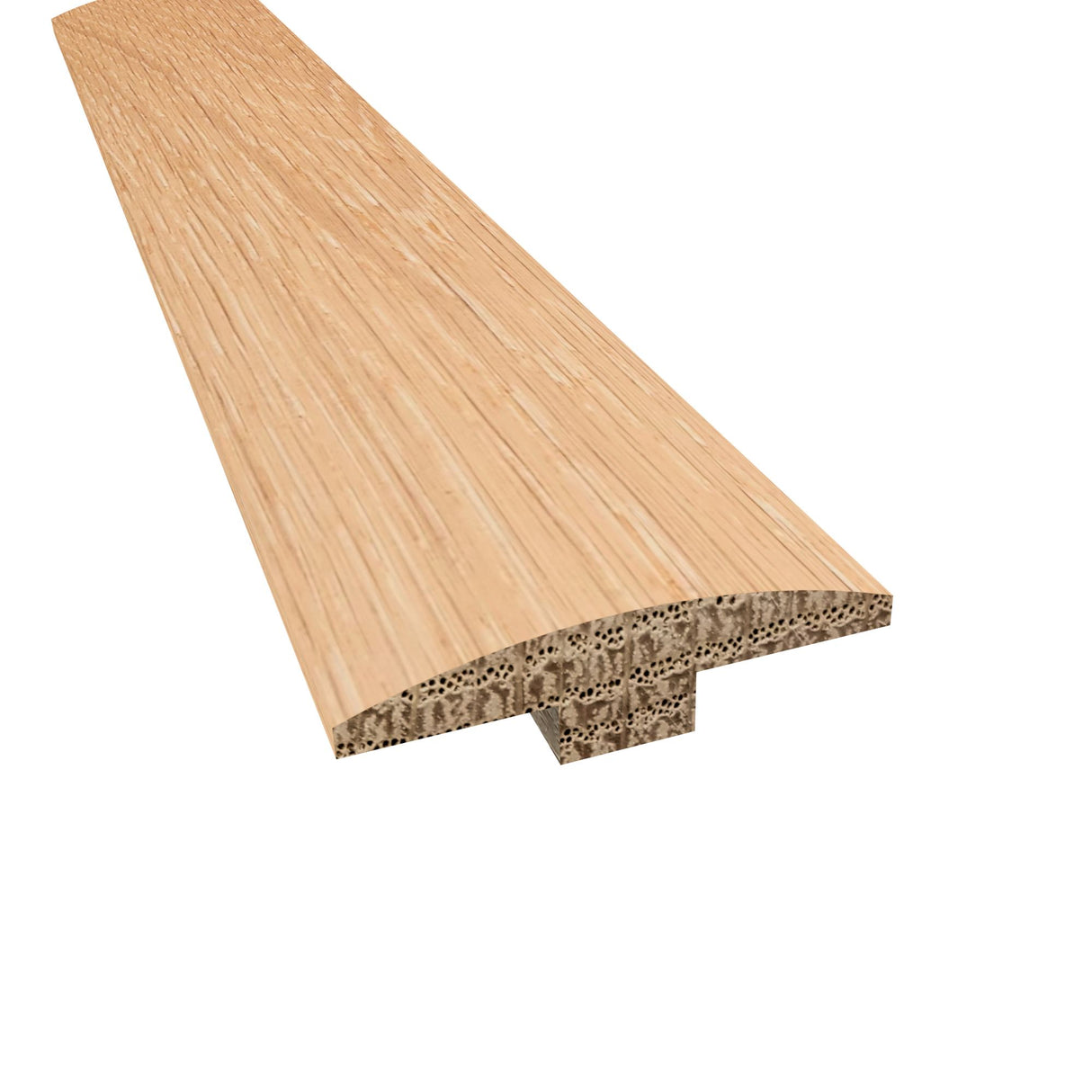 Prefinished Pearlescent White Oak Wire Brushed 2 in. Wide x 6.5 ft. Length T-Molding