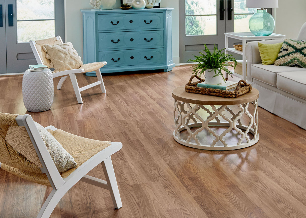 8mm Cinnabar Oak w/ pad Laminate Flooring 8.03 in. Wide x 48 in. Long