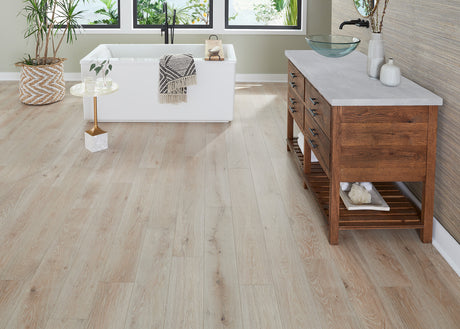 5mm w/pad Cardiff Red Oak Waterproof Rigid Vinyl Plank Flooring 6.81 in. Wide x 51 in. Long - Sample