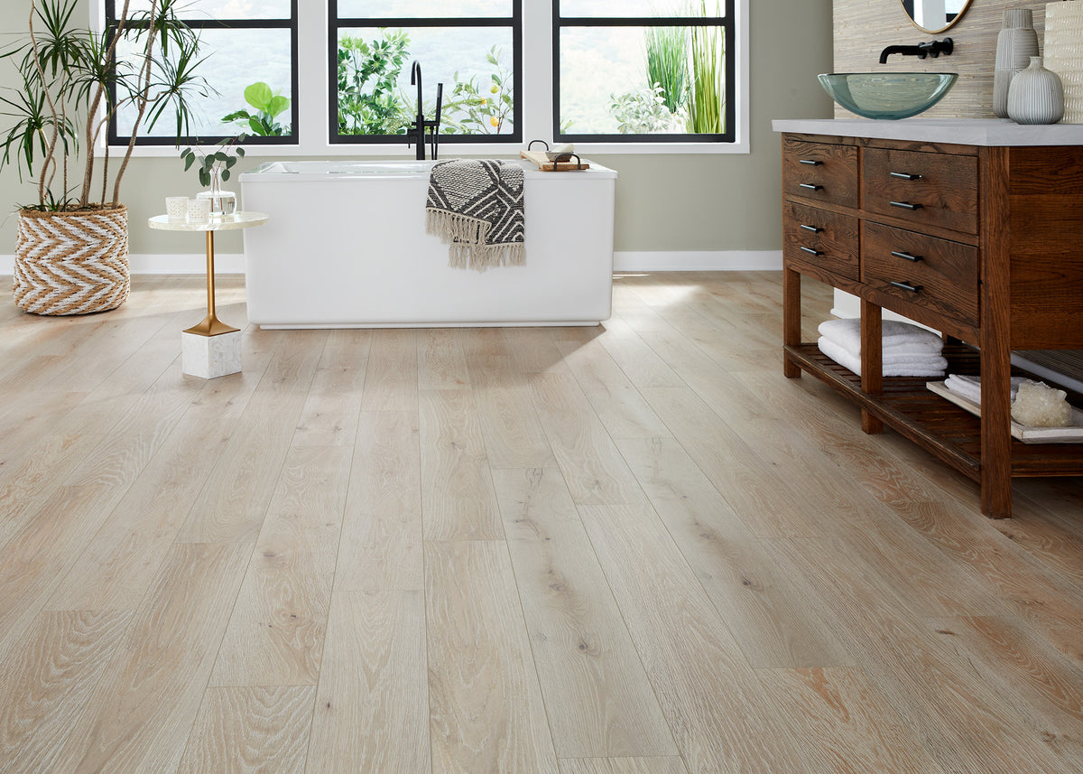5mm w/pad Cardiff Red Oak Waterproof Rigid Vinyl Plank Flooring 6.81 in. Wide x 51 in. Long