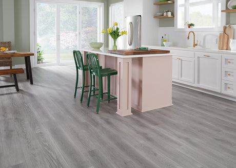 5mm w/pad Sheffield Oak Waterproof Rigid Vinyl Plank Flooring 6.81 in. Wide x 51 in. Long