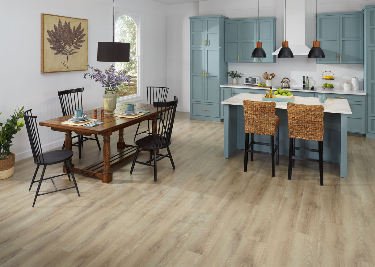 12mm w/ 2mm pad Brisk Hollow Oak Water-Resistant Laminate Flooring 8.03 in. Wide x 47.64 in. Long