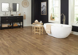 12mm Autumn Cider Oak Water-Resistant Laminate Flooring 7.48 in. Wide x 50.6 in. Long - Sample