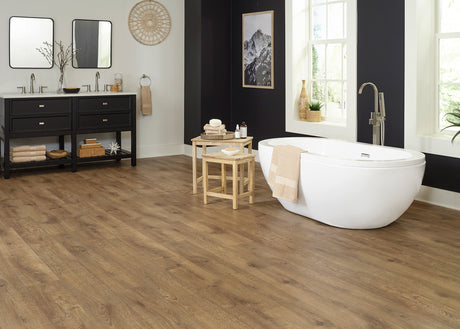 12mm Autumn Cider Oak Water-Resistant Laminate Flooring 7.48 in. Wide x 50.6 in. Long - Sample