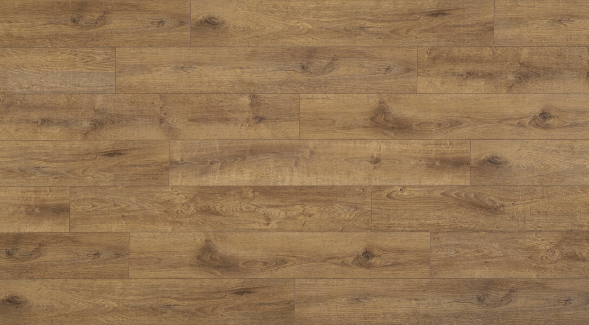 12mm Autumn Cider Oak Water-Resistant Laminate Flooring 7.48 in. Wide x 50.6 in. Long - Sample