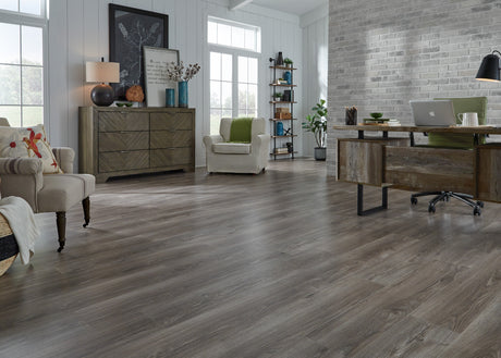 8mm Mountain Trail Oak w/ pad Water-Resistant Laminate Flooring 8.03 in. Wide x 48 in. Long - Sample