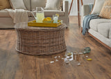 10mm Amber Crest Oak w/ pad Water-Resistant Laminate Flooring 8.03 in. Wide x 48 in. Long
