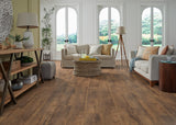 12mm w/ 2mm pad Amber Crest Oak Water-Resistant Laminate Flooring 8.03 in. Wide x 48 in. Long