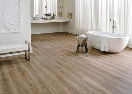 9mm w/pad Lake Worth Oak Water-Resistant Hybrid Resilient Flooring 7.56 in. Wide x 50.63 in. Long