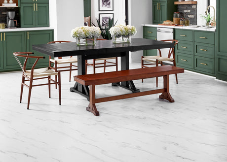 8mm Monument Marble Water-Resistant Laminate Flooring 23.66 in. Wide x 47 in. Long