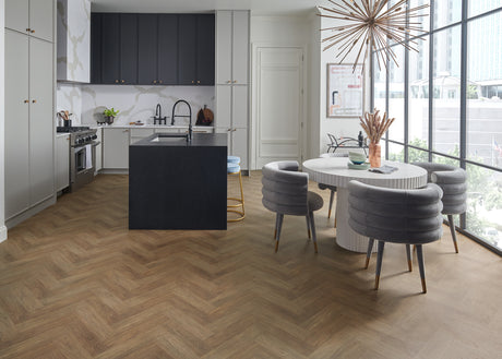 12mm Pasadena Herringbone w/ pad Water Resistant Laminate Flooring 11.56 in. Wide x 46 in. Long
