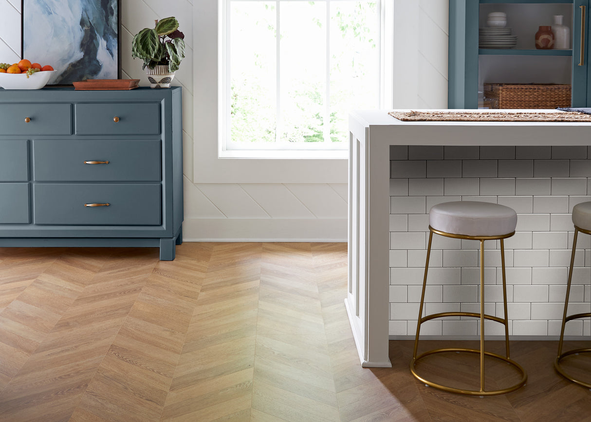 8mm Prospect Park Chevron Water-Resistant Laminate Flooring 11.55 in. Wide x 47 in. Long