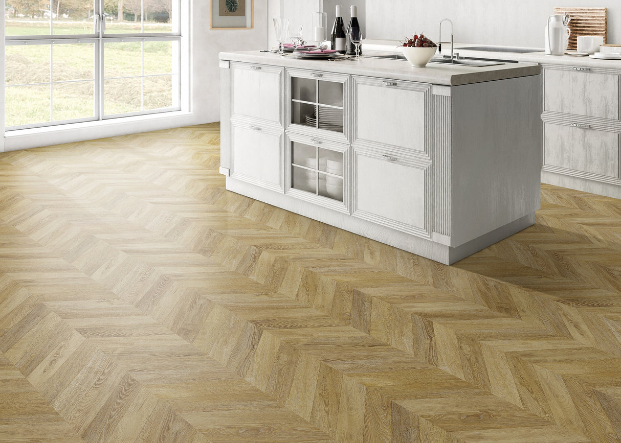 8mm Prospect Park Chevron Water-Resistant Laminate Flooring 11.55 in. Wide x 47 in. Long