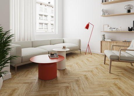 14mm w/ 2mm pad Malibu Herringbone Water-Resistant Laminate Flooring 11.56 in. Wide x 46 in. Long