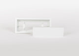 4"x10" Framed ABS Resin White Wall/Ceiling Register