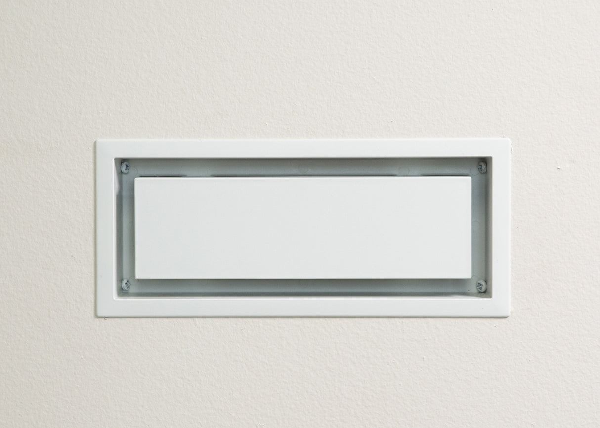 4"x10" Framed ABS Resin White Wall/Ceiling Register