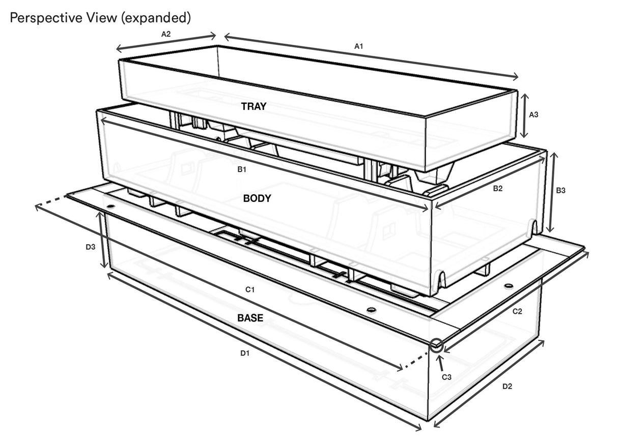 Flushmount Lite Matte Black 3"x10" - PRO