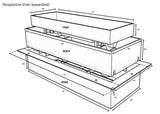 Flushmount Lite Matte Black 3"x10" - PRO