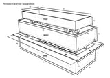 4"x10" Flushmount ABS Resin Matte Black Floor Register