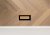 4"x10" Framed ABS Resin Matte Black Floor Register