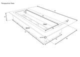 4"x10" Framed ABS Resin Matte Black Floor Register