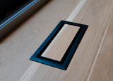 4"x12" Framed ABS Resin Matte Black Floor Register