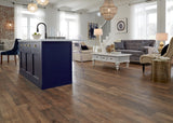 12mm Copper Valley Chestnut w/ pad Water-Resistant Flooring 7.48 in. Wide x 50.6 in. Laminate - Sample