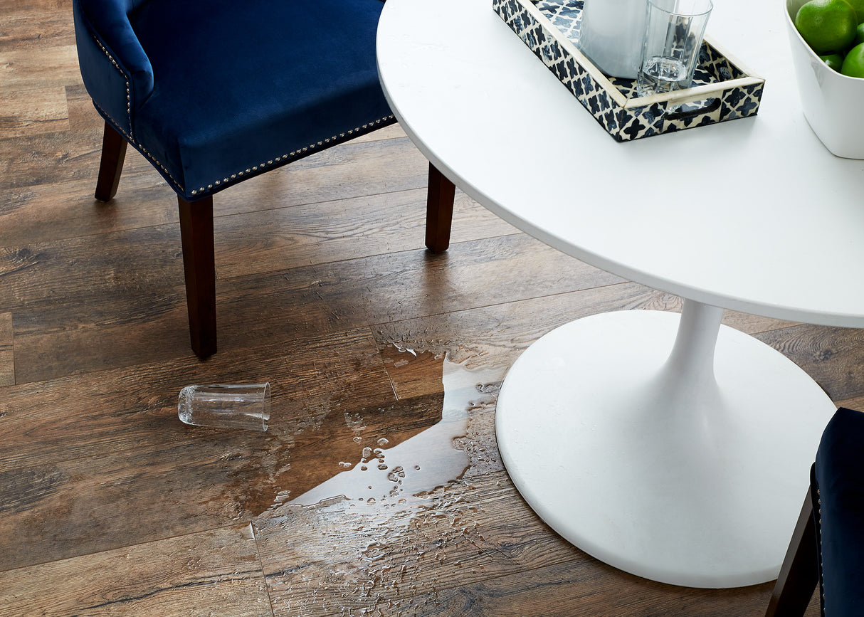 14mm w/ 2mm pad Copper Valley Chestnut Water-Resistant Laminate Flooring 7.48 in. Wide x 50.6 in. Length