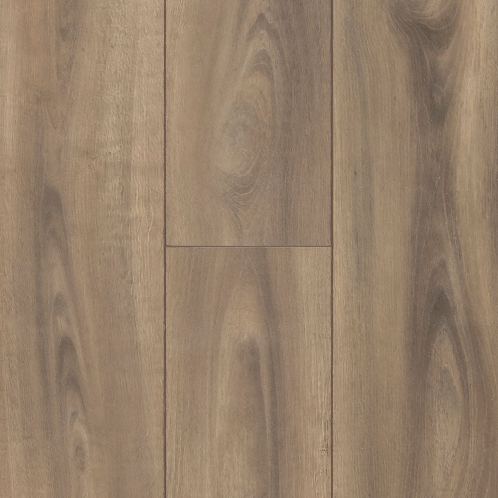 12mm Almond Crate Oak w/pad Water-Resistant Laminate Flooring 7.48 in. Width x 50.6 in. Length
