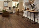 12mm Golden Chestnut w/pad Water-Resistant Laminate Flooring 7.48 in. Width x 50.6 in. Length