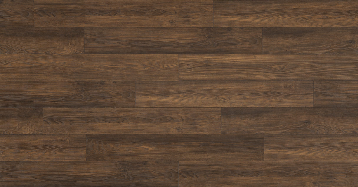 12mm Golden Chestnut w/pad Water-Resistant Laminate Flooring 7.48 in. Width x 50.6 in. Length