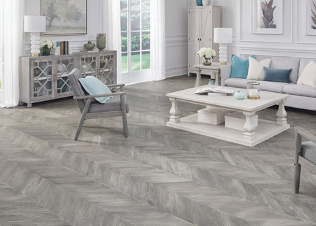 5/8 in. West Village Chevron Wire Brushed Prefinished Engineered Hardwood 11.42 in. Wide