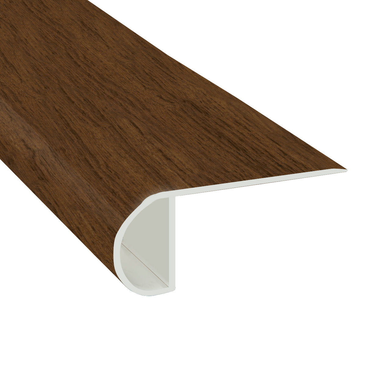 Candlewood Oak Waterproof Vinyl 1 in. Thick x 2.23 in. Wide x 7.5 ft. Length Low Profile Stair Nose