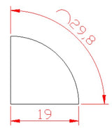 WM105 3/4 in. Thick x 3/4 in. Tall x 12 ft. Length Waterproof White Paintable Quarter Round