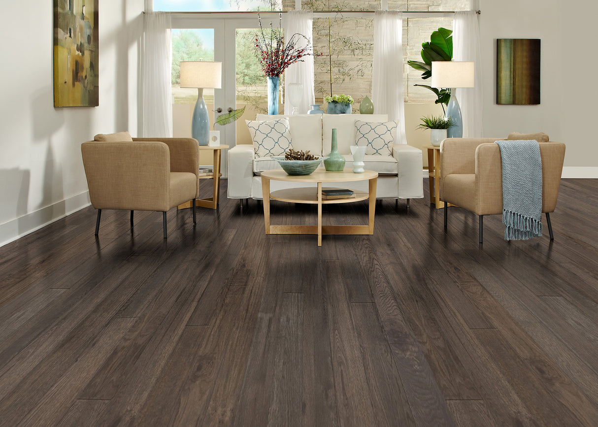 3/8 in. Tawny Brown White Oak Engineered Hardwood Flooring 5 in. Wide