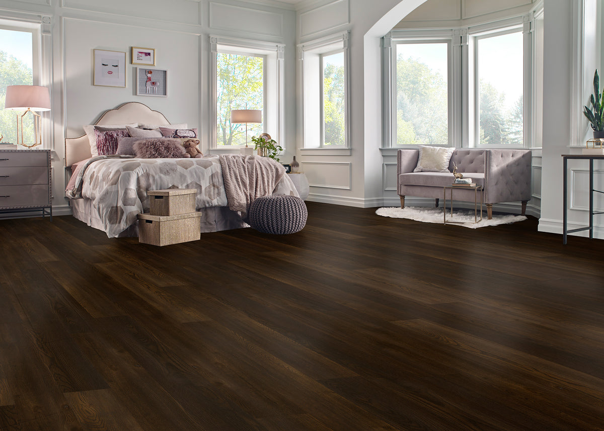 6mm w/pad Mt. Madison Oak Waterproof Rigid Vinyl Plank Flooring 7 in. Wide X 60 in. Long