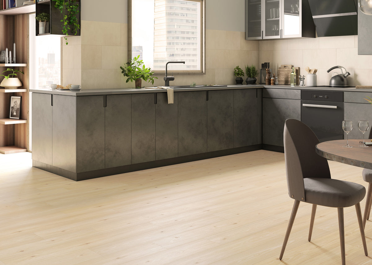 9mm w/pad Voyager Pine Water-Resistant Hybrid Resilient Flooring 7.56 in. Wide x 50.63 in. Long