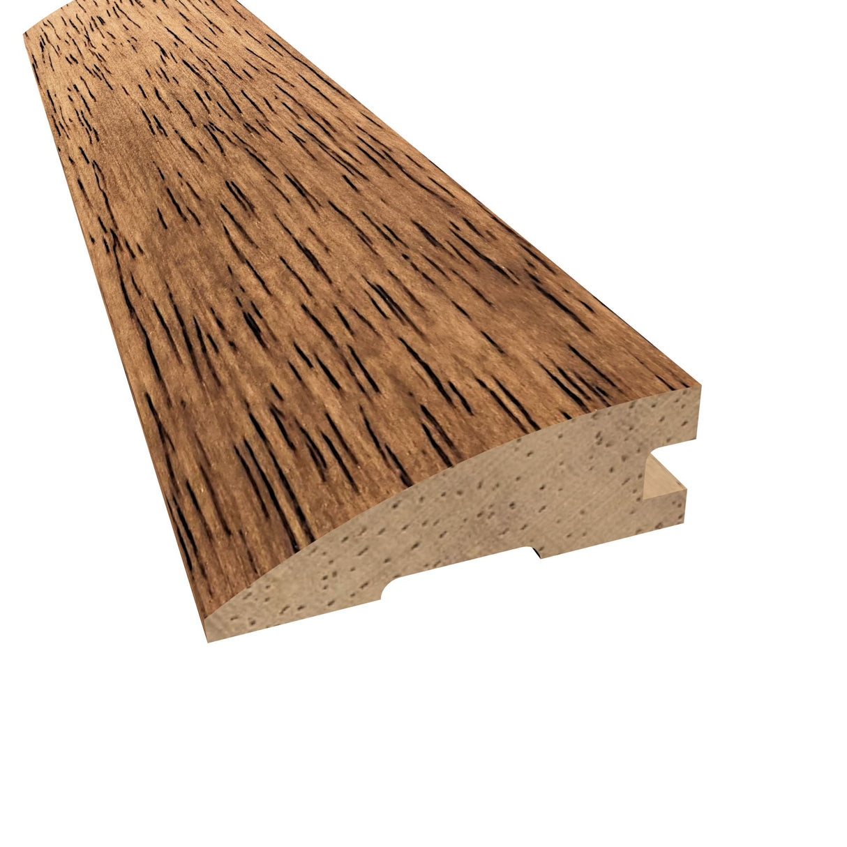 Prefinished Golden Hevea Hardwood 3/4 in. Thick x 2.25 in. Wide x 78 in. Length Reducer