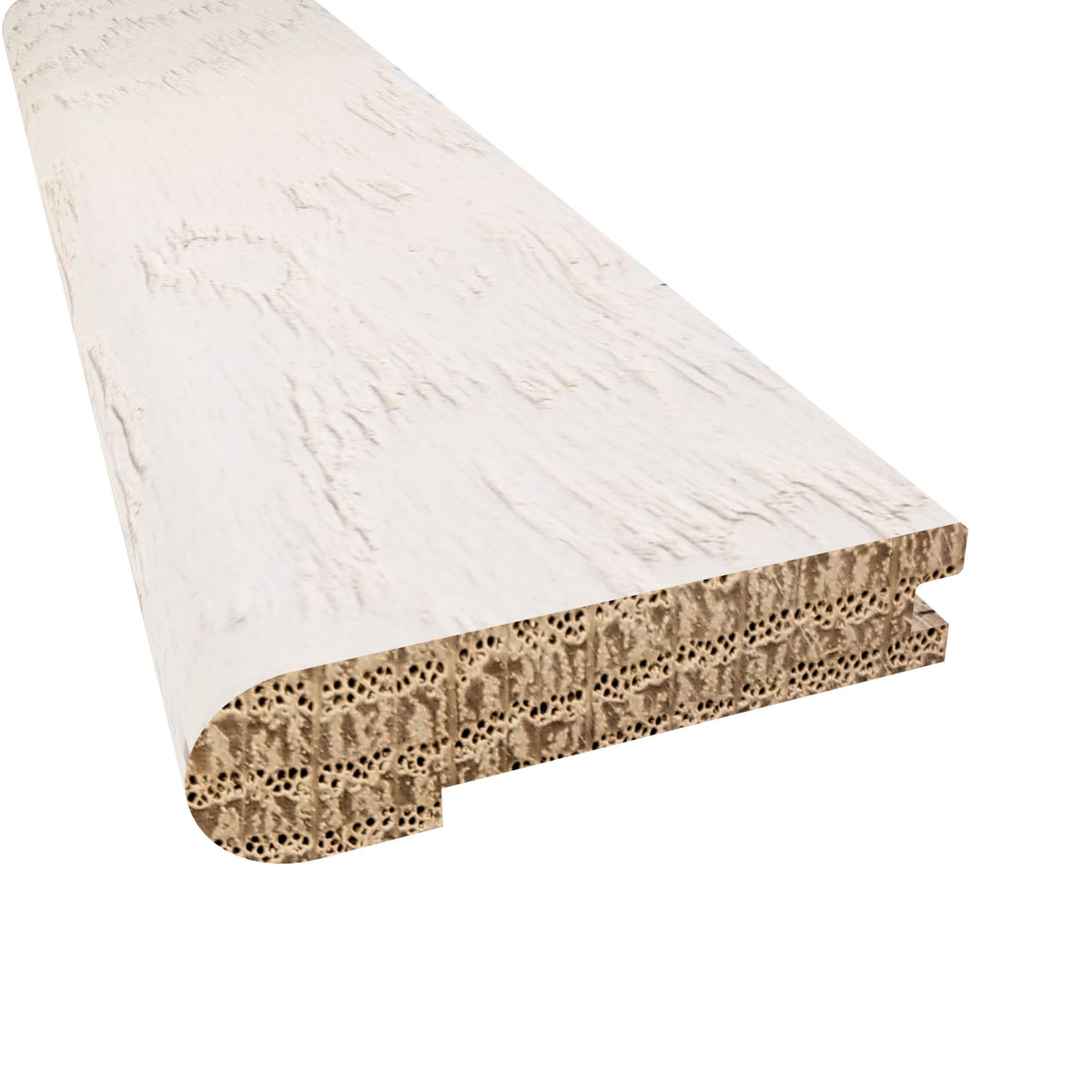 Prefinished Chelsea Chevron Hardwood 5/8 in. Thick x 2.75 in. Wide x 78 in. Length Stair Nose