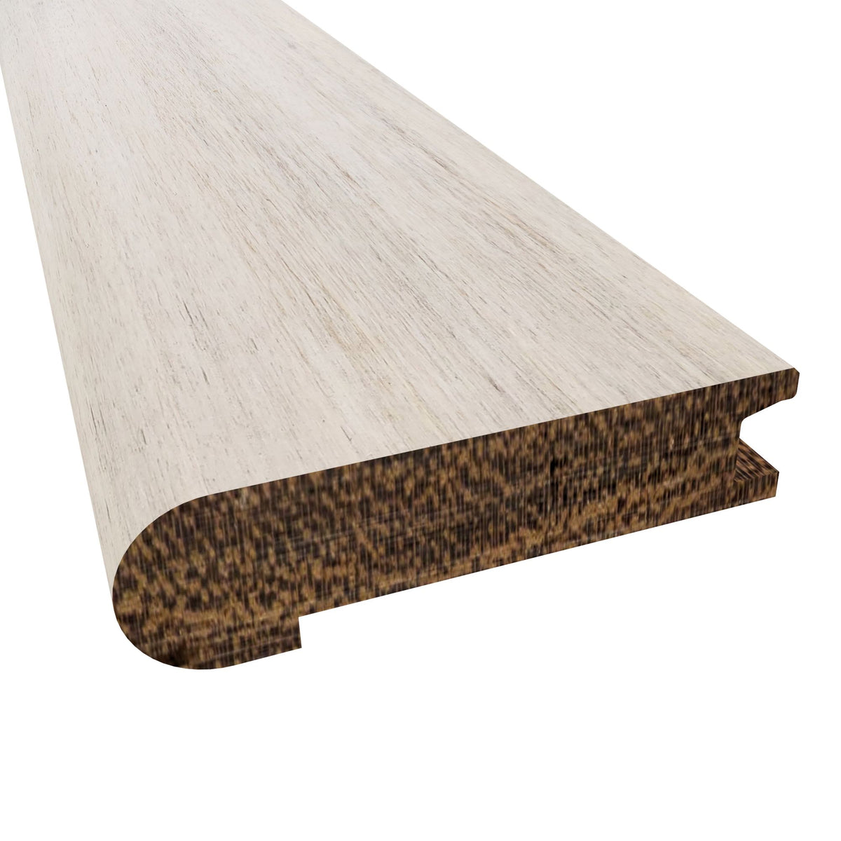 Prefinished Pearl Sands Acacia Hardwood 3/4 in. Thick x 3.125 in. Wide x 78 in. Length Stair Nose