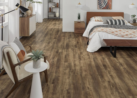 6mm w/pad Loma Vista Oak Waterproof Rigid Vinyl Plank Flooring 7 in. Wide X 60 in. Long