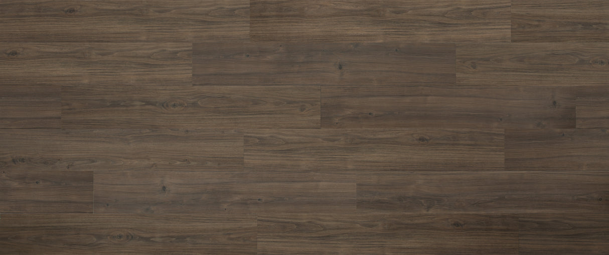 7mm Monroe Walnut w/pad Waterproof Rigid Vinyl Plank Flooring 9.56 in. Wide x 60 in. Long - Sample