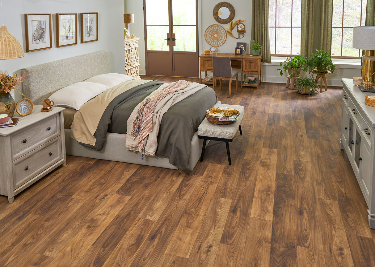 6.5mm w/pad Vancouver Walnut Waterproof Rigid Vinyl Plank Flooring 8 in. Wide x 60 in. Long - Sample