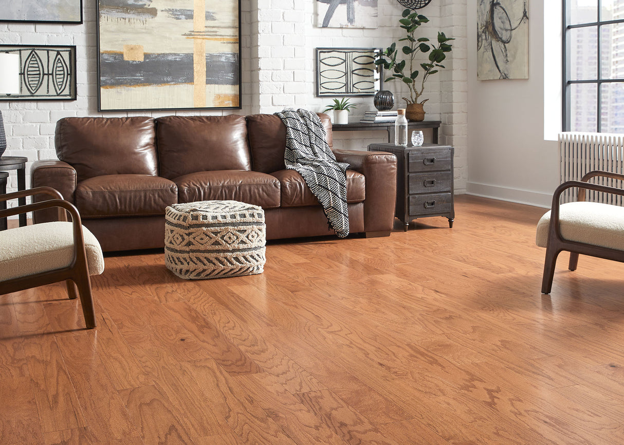3/8 in. Gunstock Oak Prefinished Engineered Hardwood Flooring 5 in. Wide