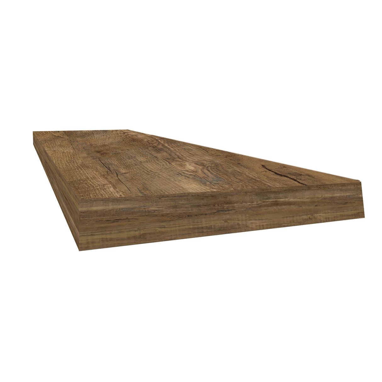 Tranquility Rustic Reclaimed Oak 48" Square Retrofit Tread with Return