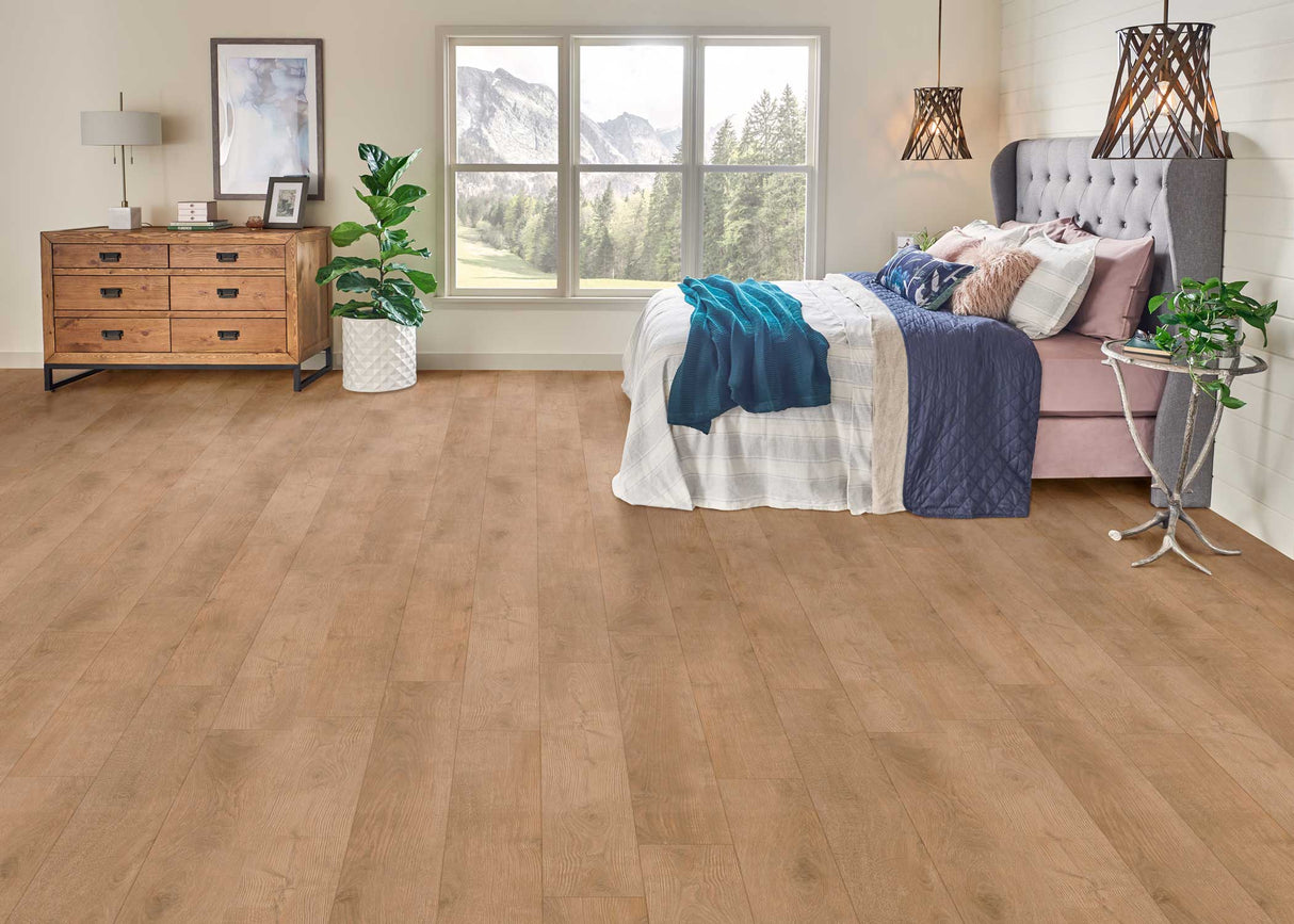 5mm w/pad Georgetown Oak Waterproof Rigid Vinyl Plank Flooring 6 in. Wide x 48 in. Long - Sample