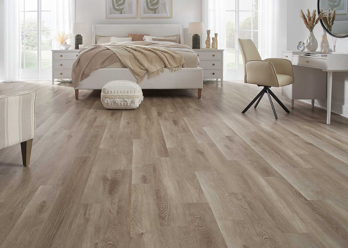 4mm w/pad Midtown Oak Waterproof Rigid Vinyl Plank Flooring 6 in. Wide x 36 in. Long