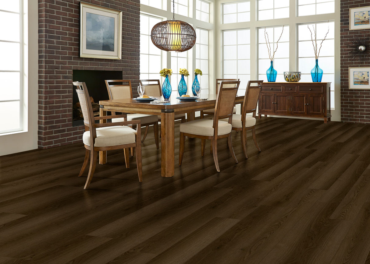 5mm w/pad Westpark Cherry Waterproof Rigid Vinyl Plank Flooring 7.1 in. Wide x 48 in. Long - As-Is - Stack Out - 370.76 Sq. Ft.